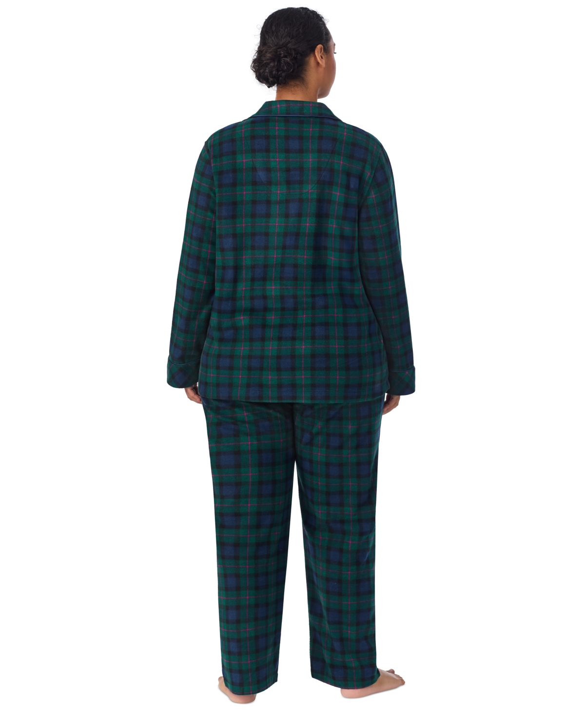 Lauren Ralph Lauren Plus Size Plaid Fleece Pajama Set