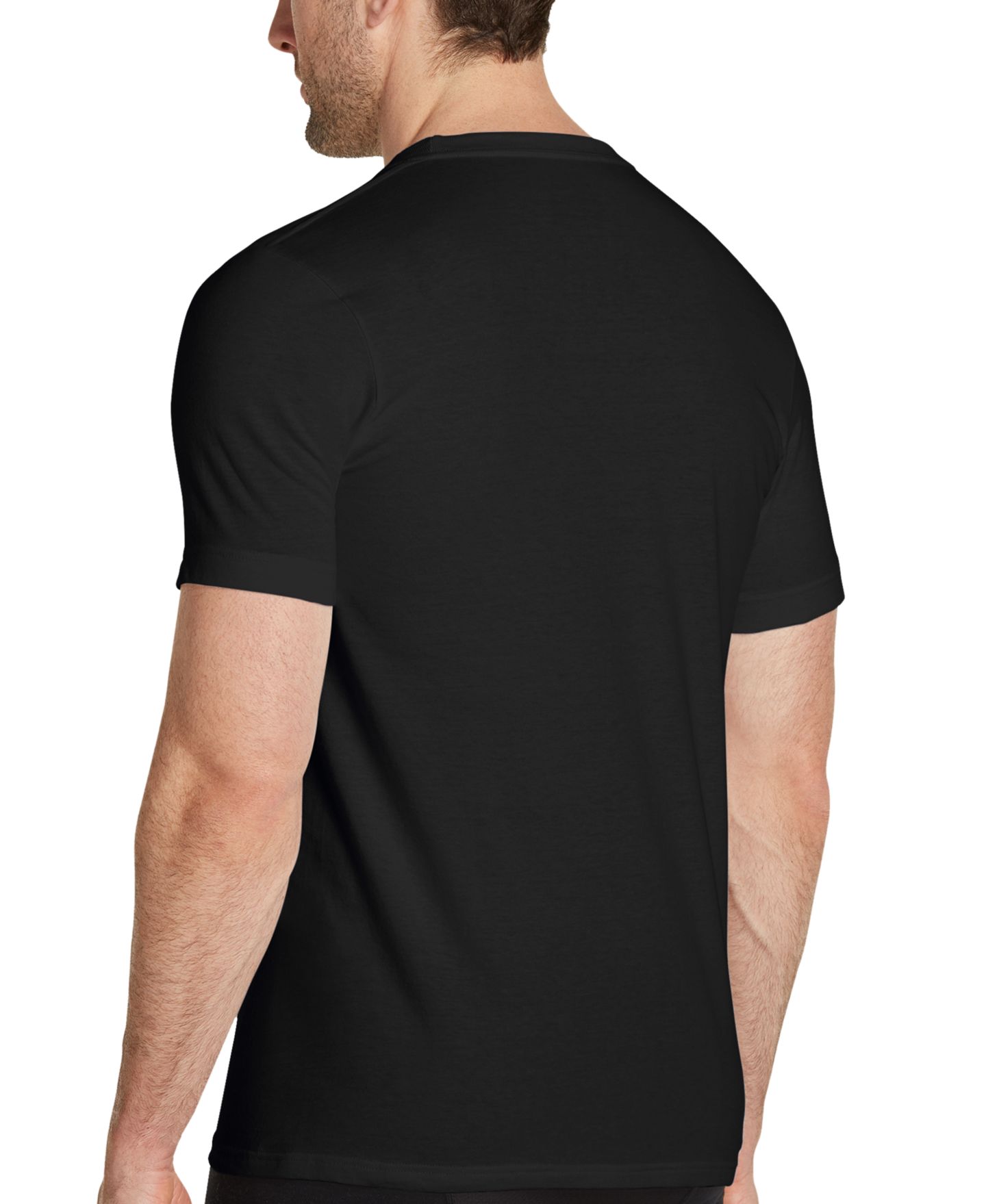 Мужские топы Jockey 3-Pack Classic Collection Tag-less Undershirts, цвет: Чёрный — фото 4