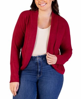 Plus Size Open Front Long Bolero Cardigan Sweater