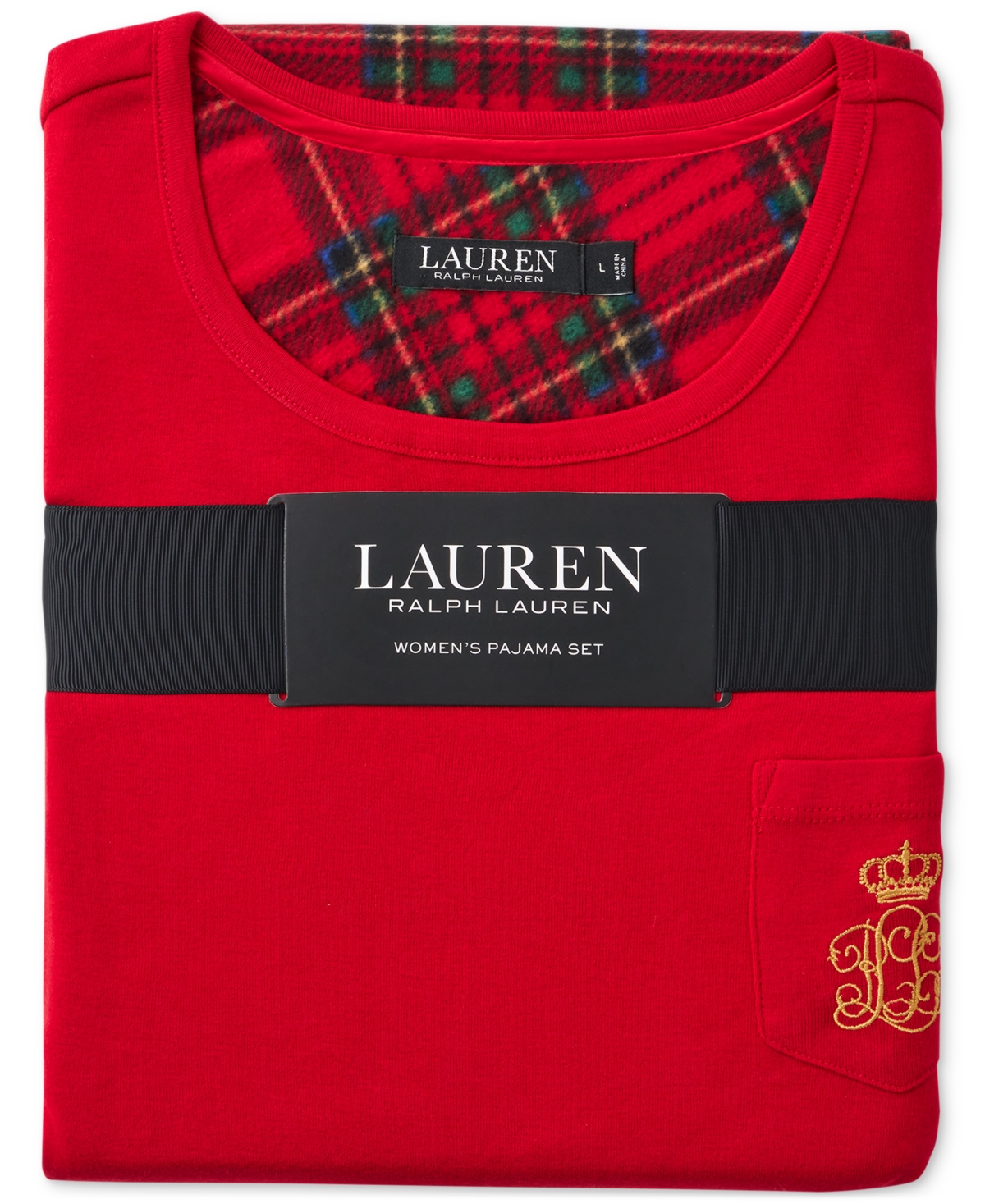 Lauren Ralph Lauren Women's Long-Sleeve Crewneck Pajama Set