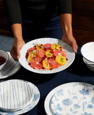 Botanical Stripes 32 Pc. Dinnerware Set, Service for 8