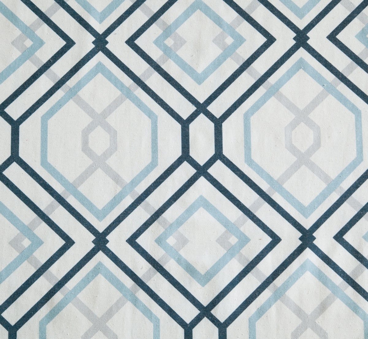 Kate Aurora Coordinating 4 Piece Geometric & Solid Curtain Set - 38 in. W x 96 in. L,- Aqua