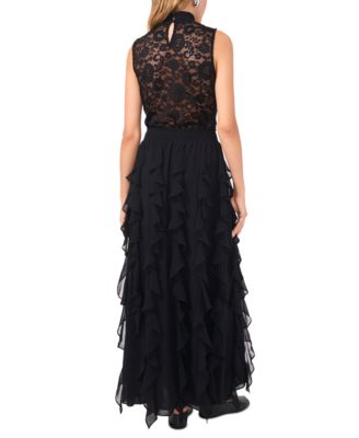 Women's Ruffle Smocked-Waist Maxi Skirt