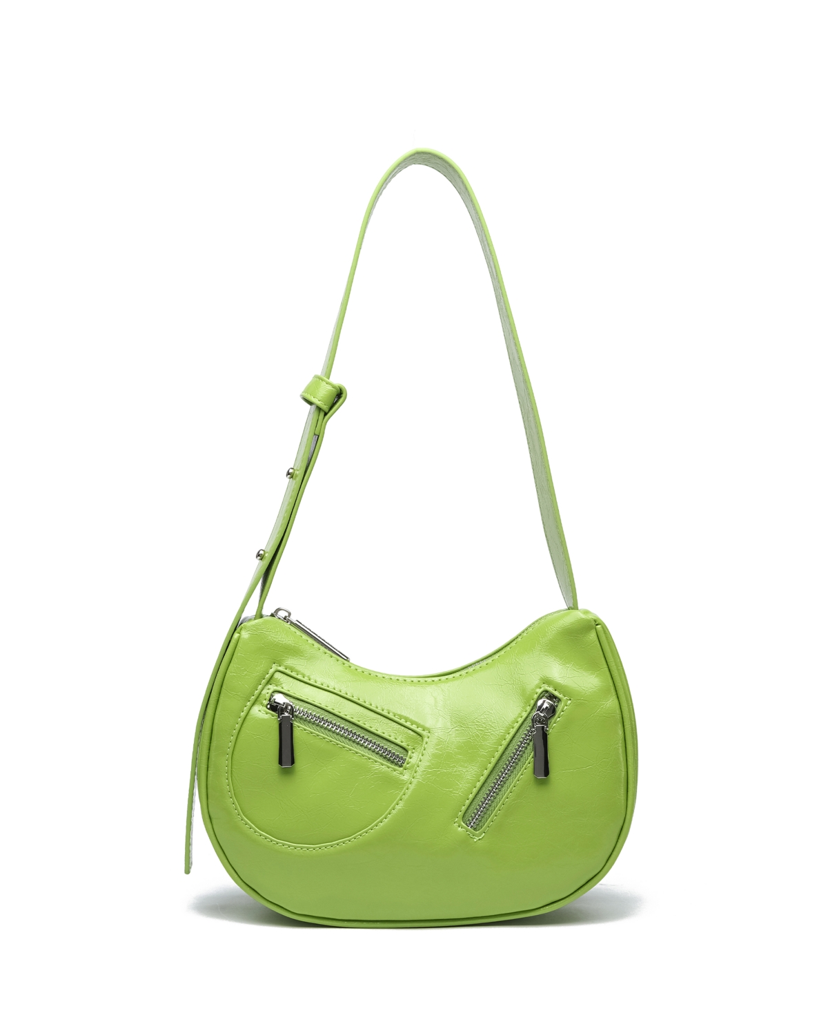 Dolce Crackled Shoulder Bag - Lime