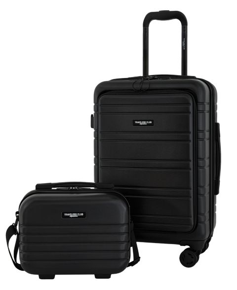 Чемоданы Travelers Club Discovery 2-Piece Expandable Rolling Carry-On Luggage Set, цвет: Чёрный