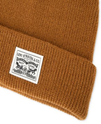 Men's Ribbed Logo Beanie