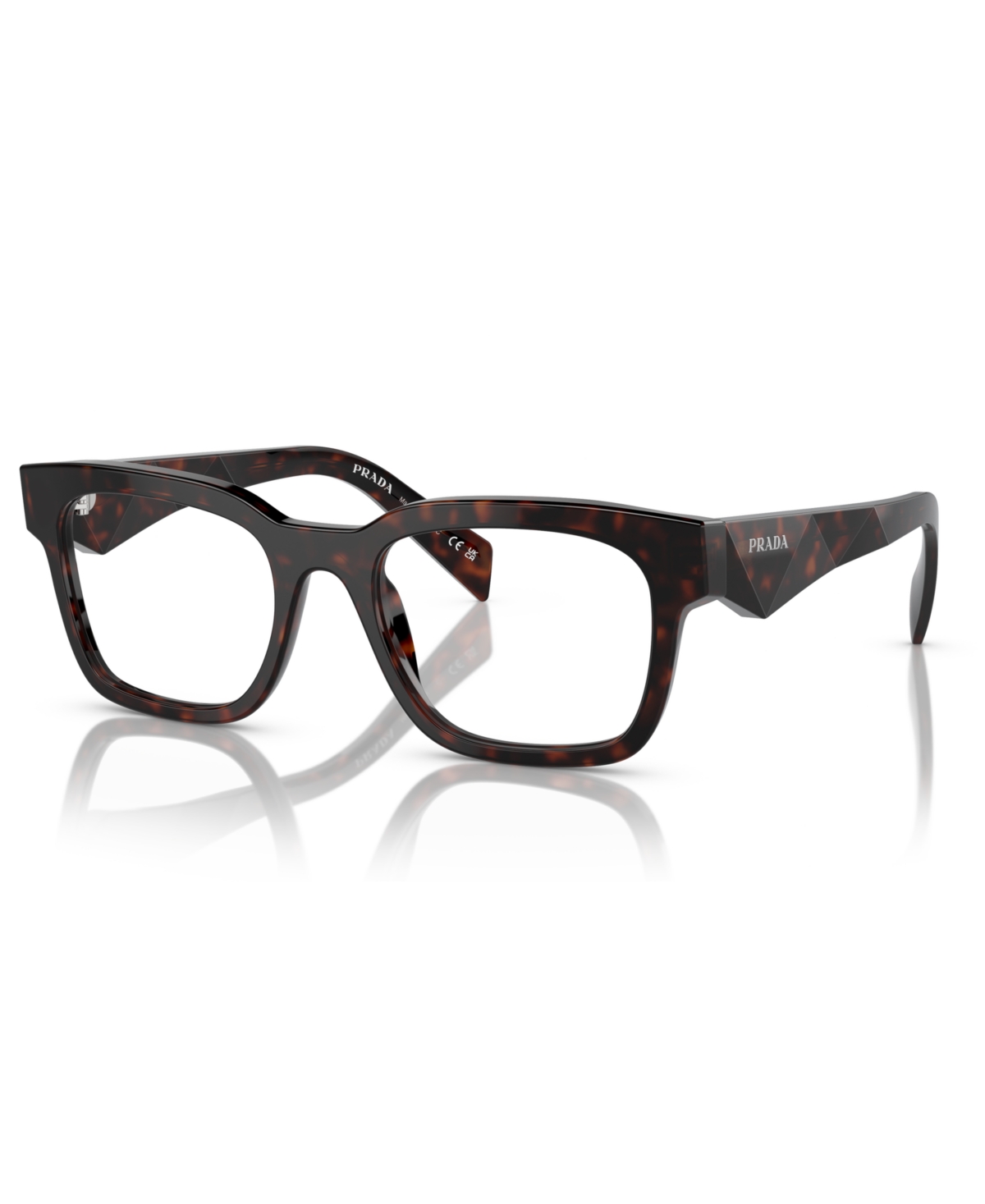 Men's Eyeglasses, Pr A10V - Havana Black Transparent