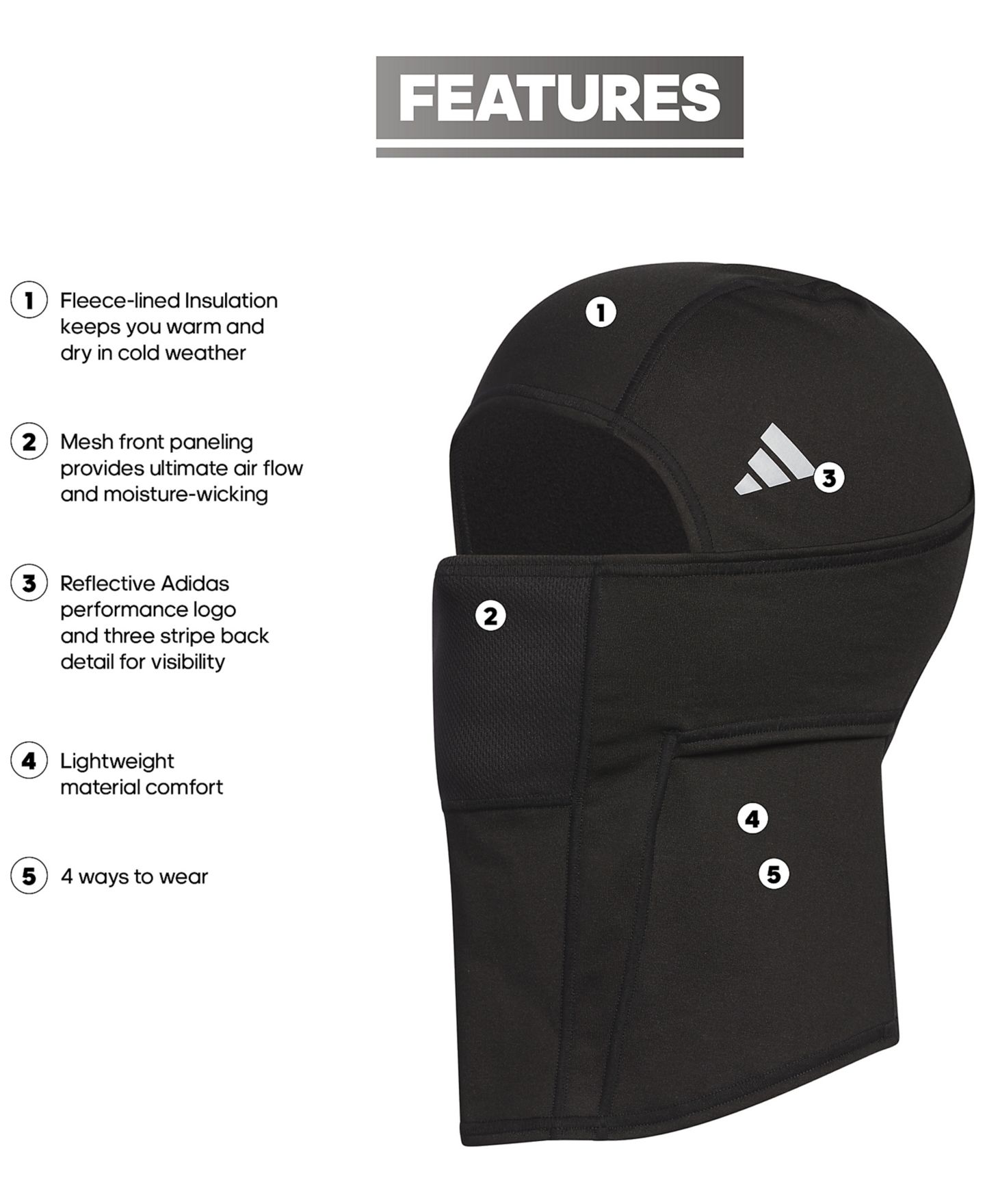 Бельё Warmer для мужчин — adidas, цвет: Чёрный — фото 3