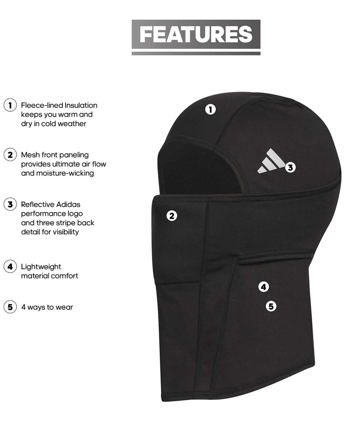 adidas Unisex Alphaskin 3 Neck Warmer