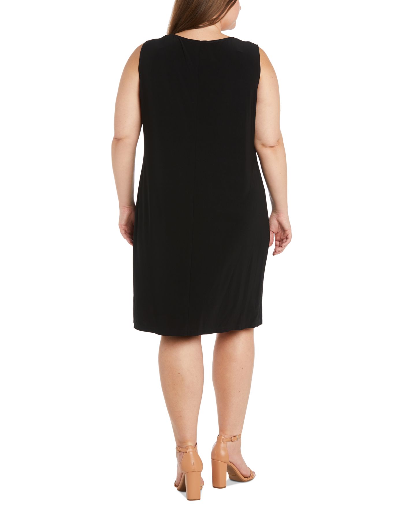 Женское платье R & M Richards Plus Size Rhinestone-Trim Jacket & Sheath, цвет: Тёмно-синий — фото 9