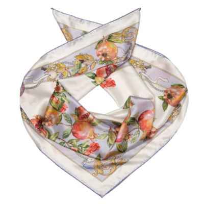 Melograno - Hand Rolled Silk Foulard for Women