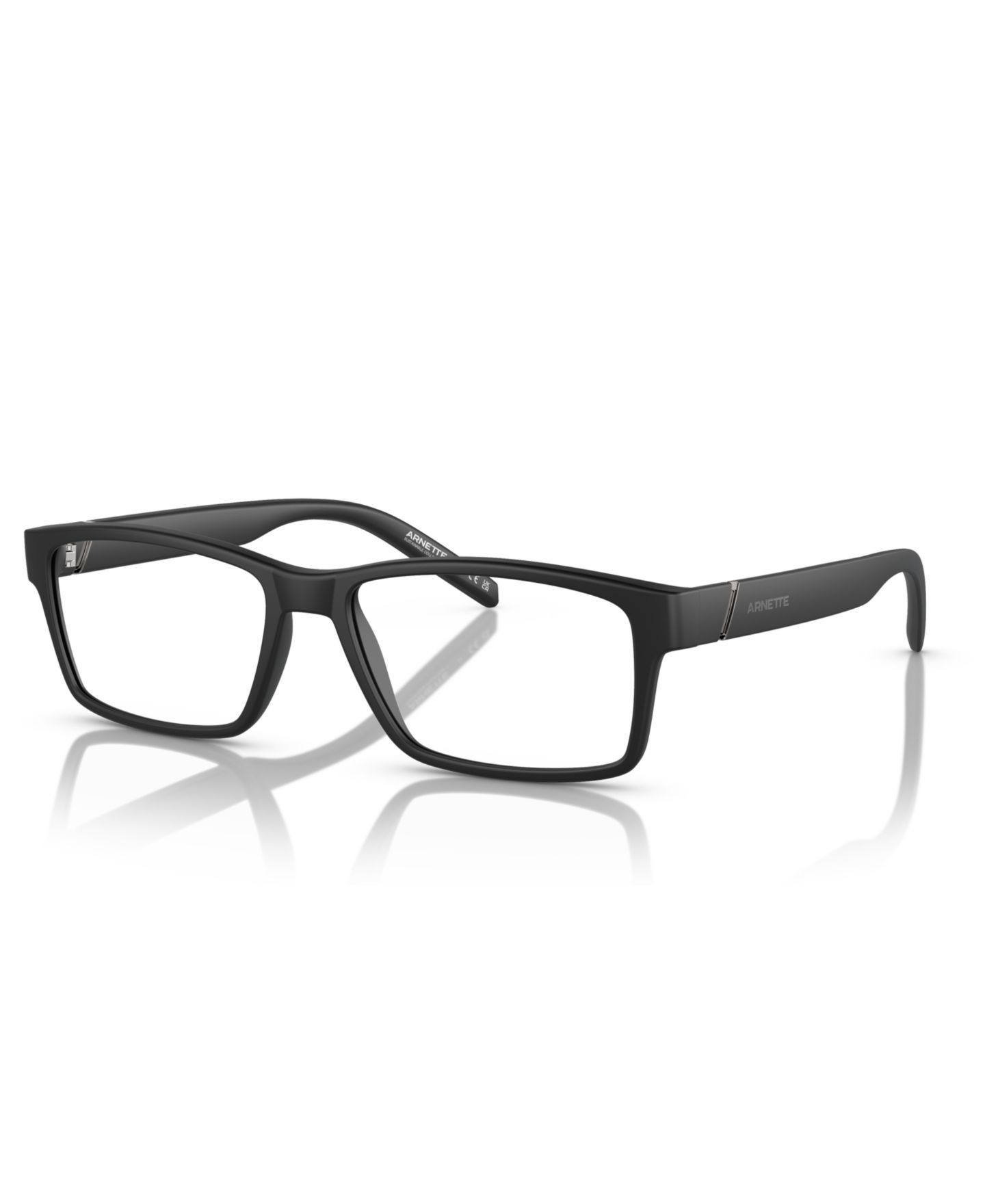 Очки Arnette Unisex Rectangle Plastic AN7179 Leonardo Eyeglasses, цвет: Матовый чёрный — фото 1
