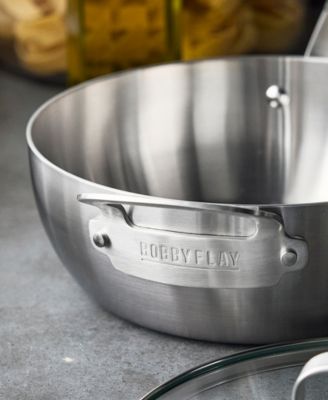 X Bobby Flay Stainless Steel 3.57-Quart Chef’s Pan with Lid
