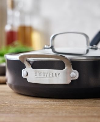 X Bobby Flay Professional Grade Ceramic Nonstick 4.5-Quart Saut&eacute; Pan with Lid