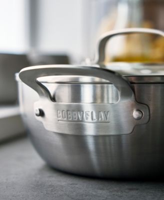 X Bobby Flay Stainless Steel 3.57-Quart Chef’s Pan with Lid