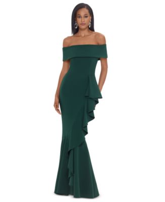 Betsy Adam Petite Off The Shoulder Mermaid Gown Macy s