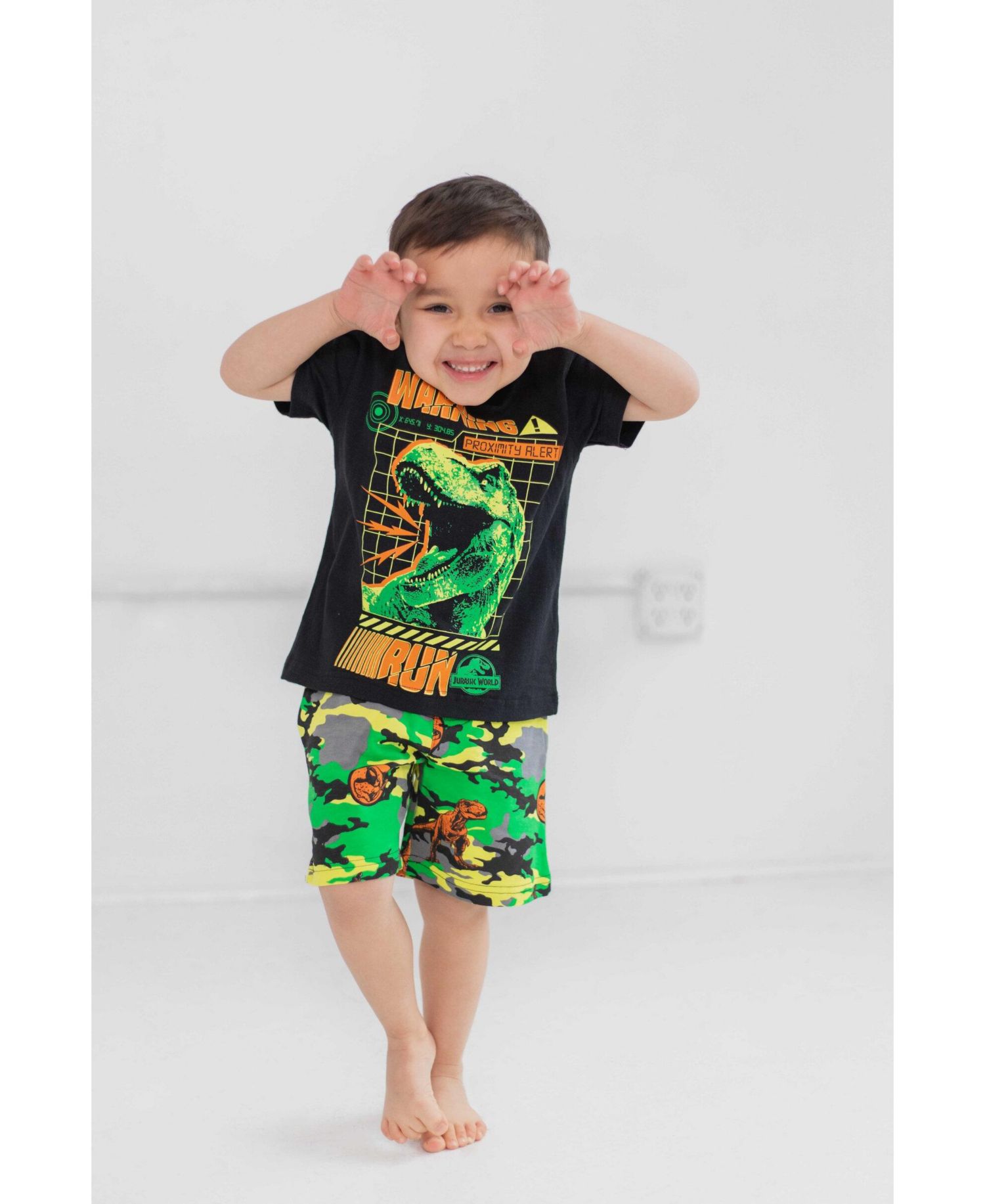 Little Boys (6-8) World T-Shirt and French Terry Shorts Outfit Set to
