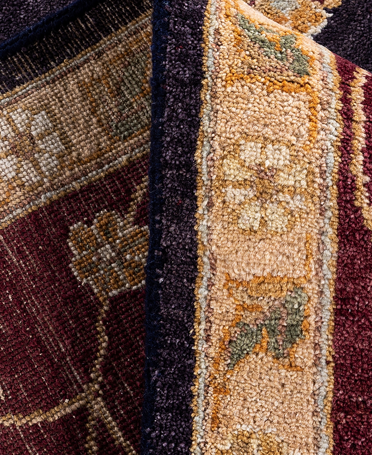 Adorn Hand Woven Rugs Indian Ooak M5918 8'1''x10'1'' Area Rug In Purple