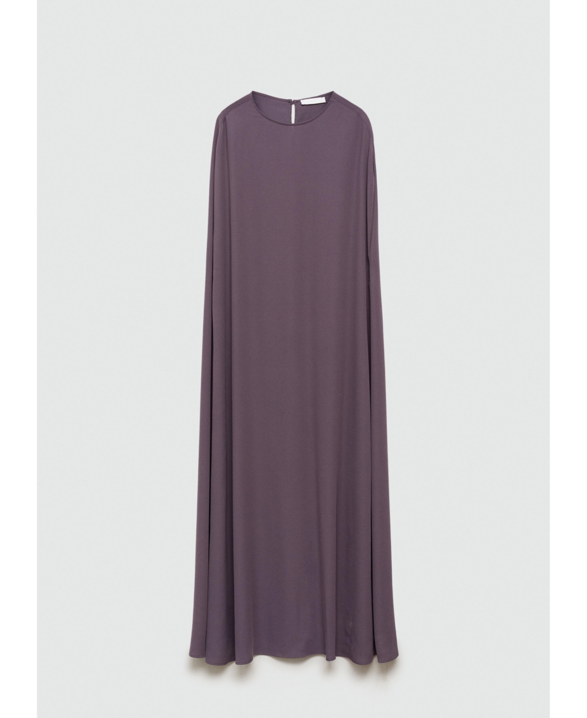Mango Robe Ouverture Manches In Plum