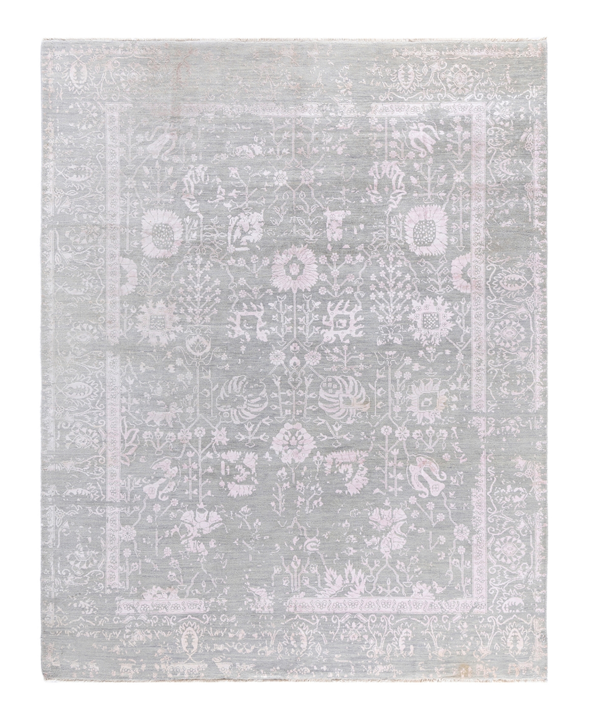 Adorn Hand Woven Rugs Indian Ooak M7347 8'1''x10'4'' Area Rug - Gray
