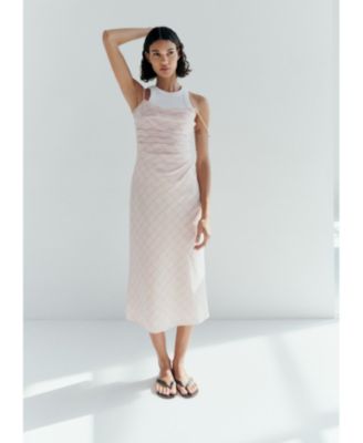 Women's Check-Print Midi-Dress