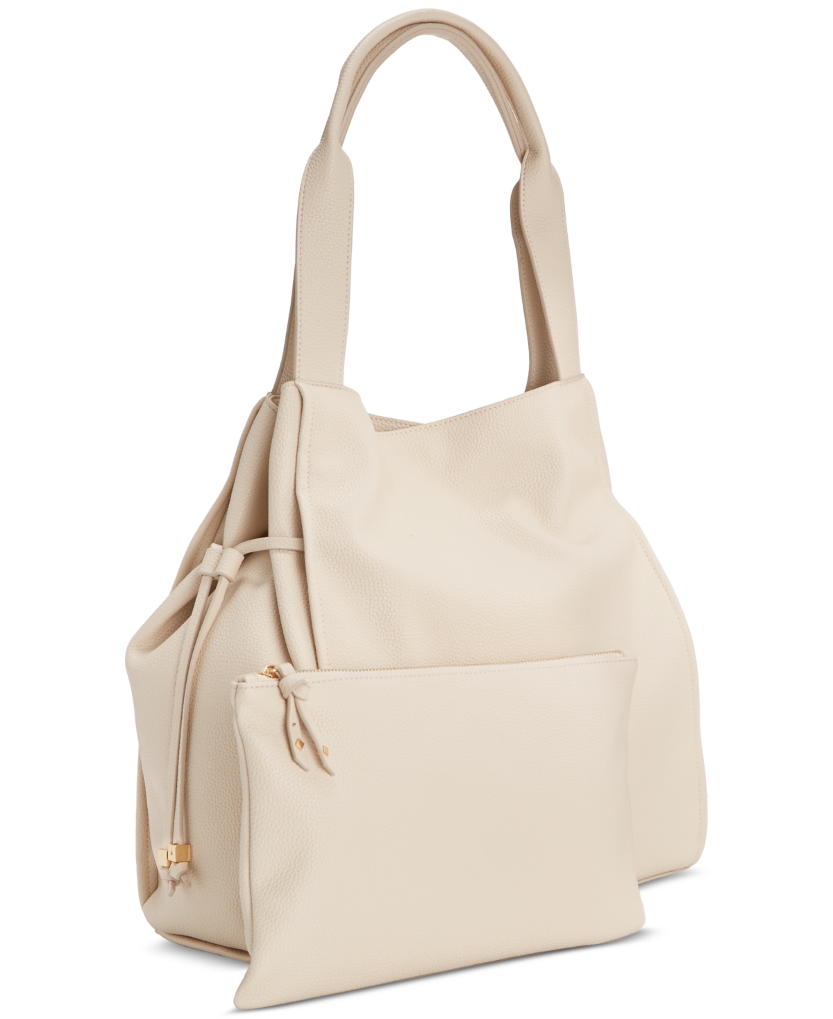 On 34th Jyyll Large Solid Tote With Removable Pouch, Created For Macy's In Travertine