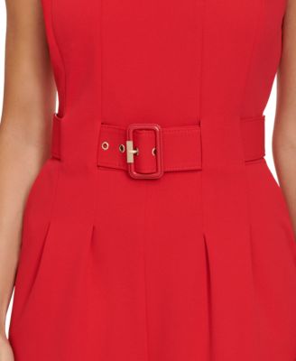 Calvin Klein Women's Belted Sleeveless Jumpsuit - Macy's