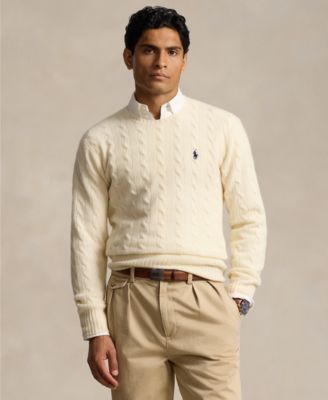 Men's Wool-Cashmere Cable-Knit Sweater