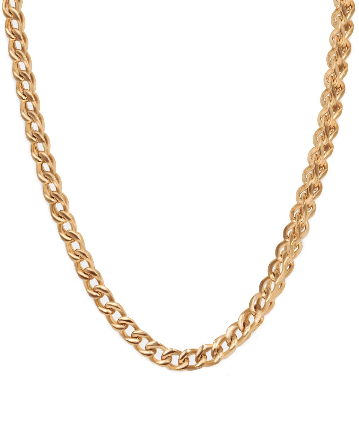 Gold Stainless Steel Box Chain Necklace - Gold