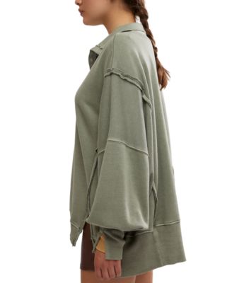 Women's Camden Henley Balloon-Sleeve Top