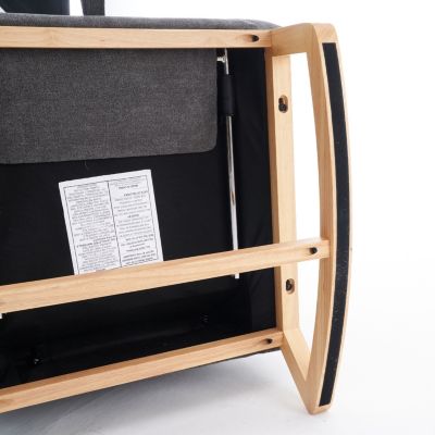 Plush Rocking Lounge Chair with Side Pocket for Relaxation and Support