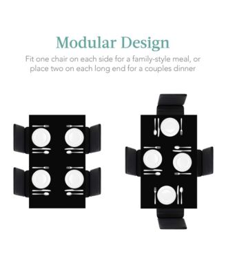 5-Piece Kitchen Dining Table Set w/ Glass Tabletop, 4 Faux Leather Chairs