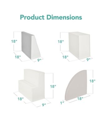 4-Piece Kids Climb & Crawl Soft Foam Block Playset Structures for Child Development