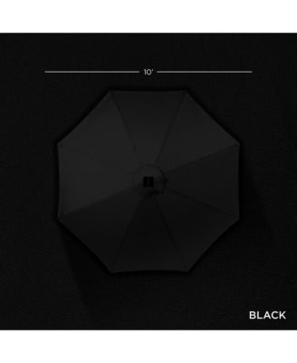 10ft Solar LED Lighted Patio Umbrella w/ Tilt Adjustment, UV-Resistant Fabric