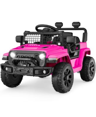 6V Kids Ride-On Truck Car w/ Parent Remote Control, 4-Wheel Suspension, LED Lights