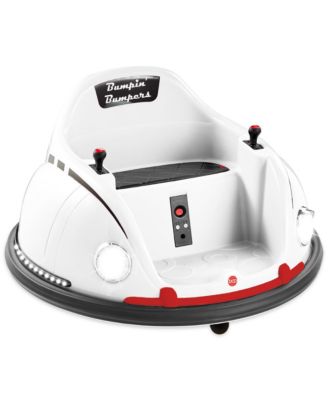 6V Kids Ride On Bumper Car Toy w/ Remote Control, Harness, Lights, 360 Degree Spin