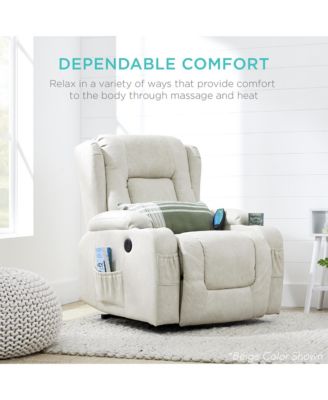  Standard Size  Faux Leather  Power Lift, Massage, Heat, USB Port, Cupholders  Recliner Chair