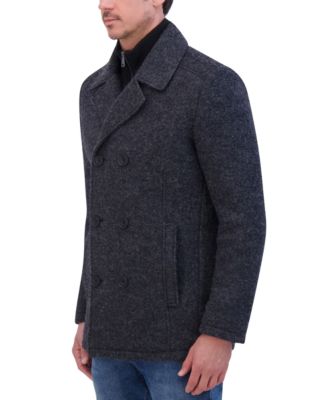 Men's Boucle Double Breasted Peacoat