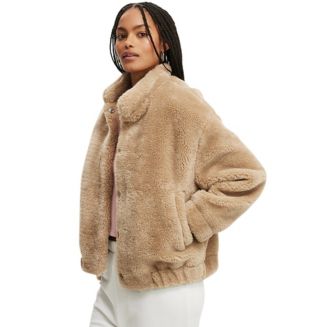 Cotton on teddy coat best sale