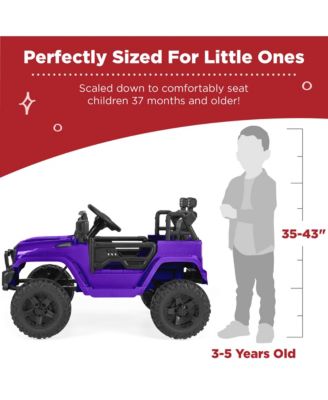 12V Kids Ride On Truck Car w/ Parent Remote Control, Spring Suspension, LED Lights