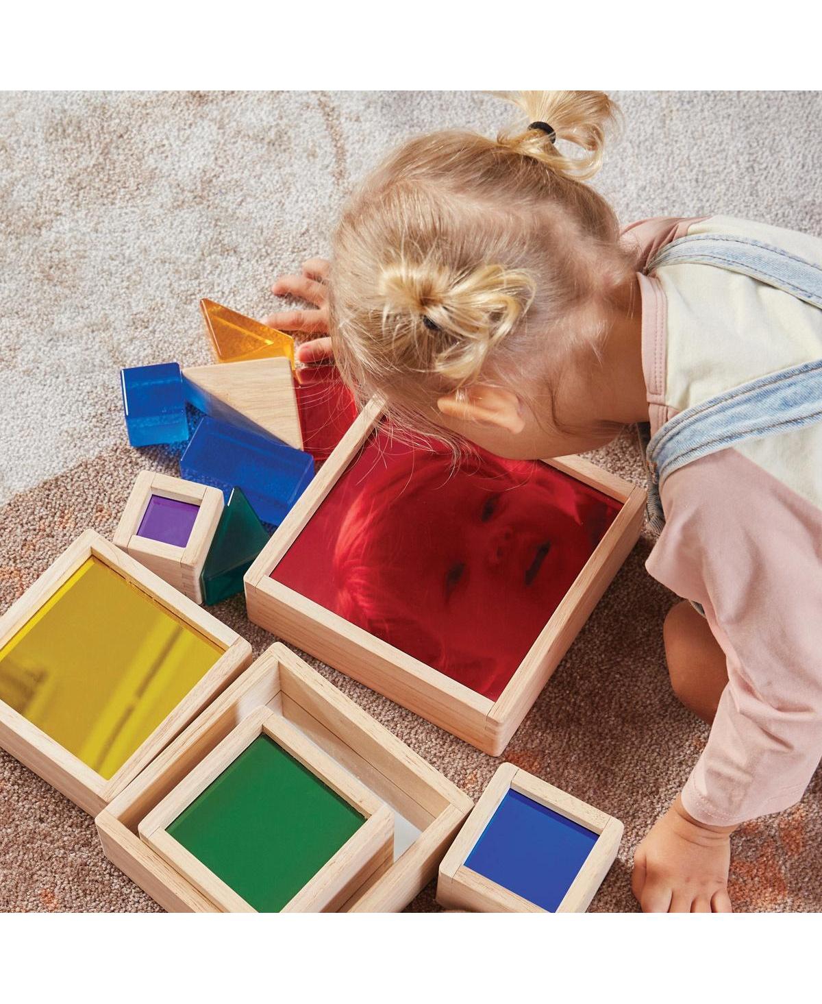 Kaplan Early Learning Nesting Pyramid Mirror Set - 6 Pieces -khaki