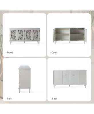 Ismenides Traditional 63”Wide Sideboard with Solid Wood Legs