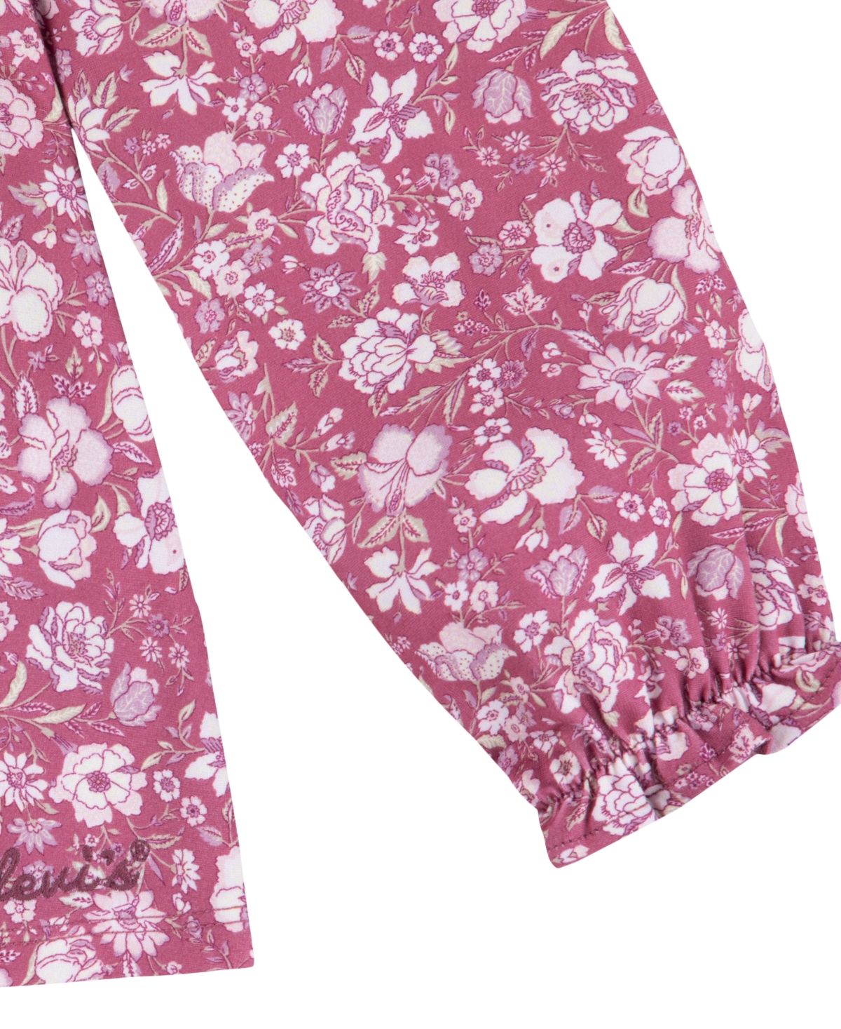 LEVI'S BABY GIRLS RUFFLE LONG SLEEVE TOP AND FLARE PANT, 2-PIECE SET 