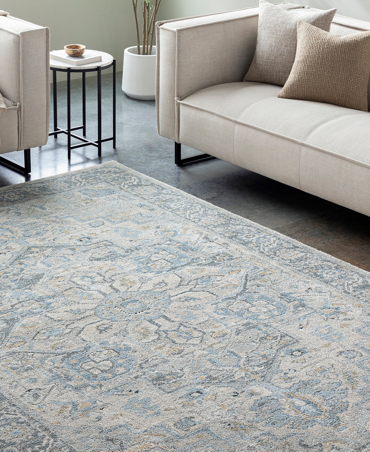 Livabliss Avellino 528029 5'3"x7' Area Rug In Beige,mist