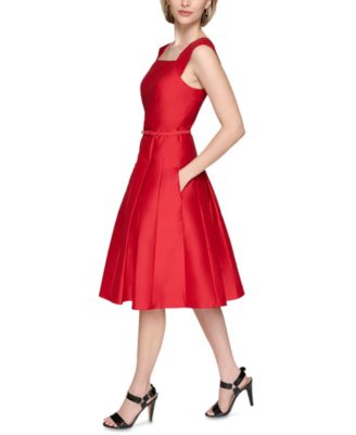 KARL LAGERFELD PARIS Women's Taffeta Fit Flare Dress Macy's