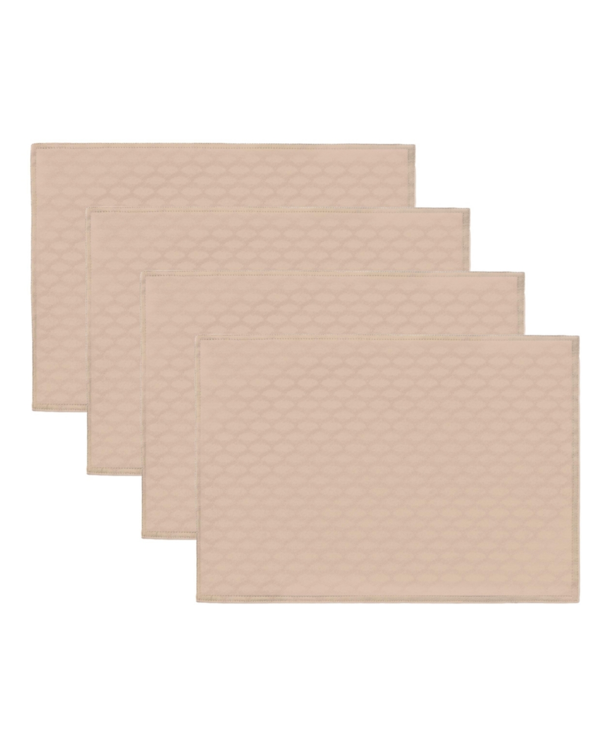 Lenox Olivia Polyester Set Of 4 Placemat, 13" X 19" In Tan