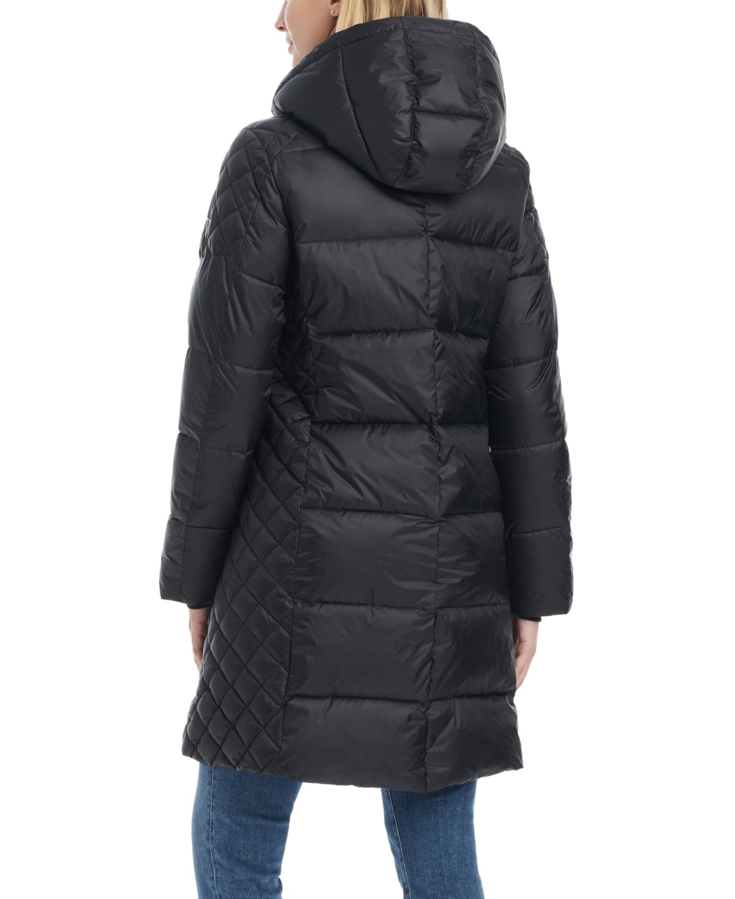 Women's Cire Mid-Length Fitted Puffer Coat