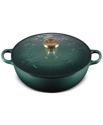 Holly Collection Enameled Cast Iron 4.5-Quart Traditional Chef's Oven with Lid