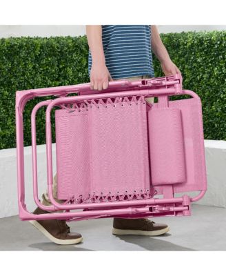 Monochromatic Zero Gravity Chair, Folding Patio Recliner w/Side Tray, Headrest