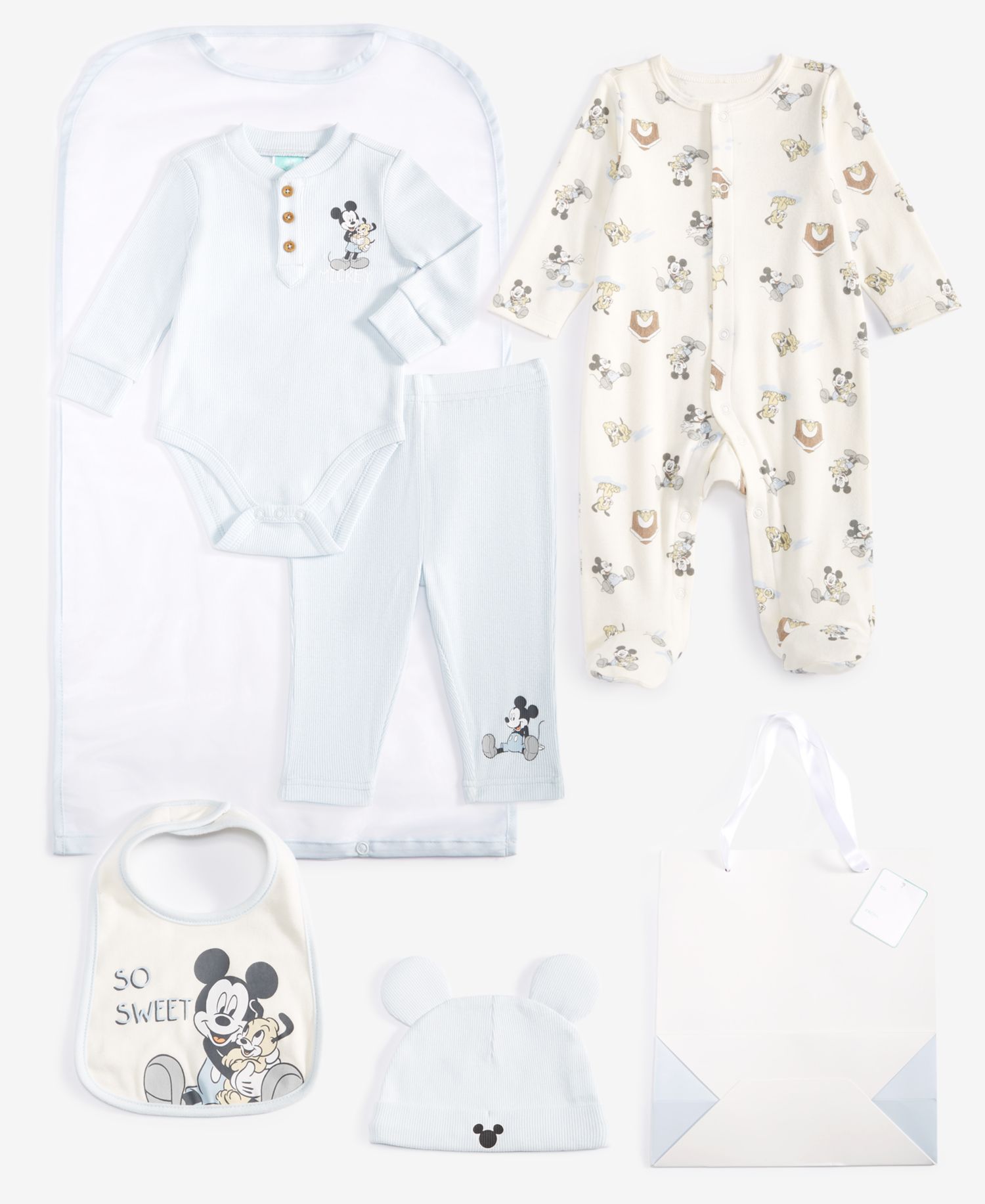Baby Boys 7-Pc. Mickey Mouse Sleep-N-Play Gift Set